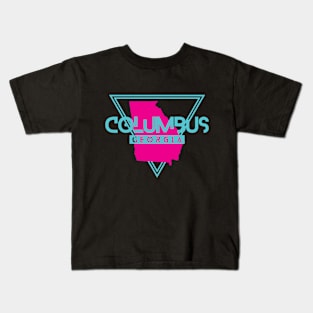 Columbus Georgia Retro Vintage Triangle GA Kids T-Shirt